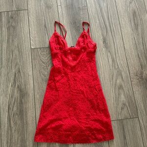 Victoria’s Secret Red lace dress lingerie 💋